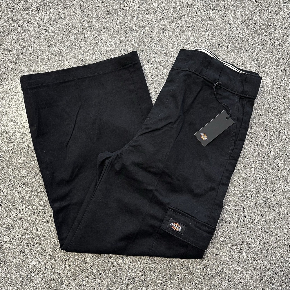 Dickies Twill Cropped Cargo Pants Womens 6R 26" Inseam Black Regular High Rise - Picture 2 of 9